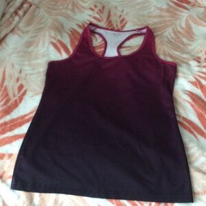 Ombré athletic style tank top